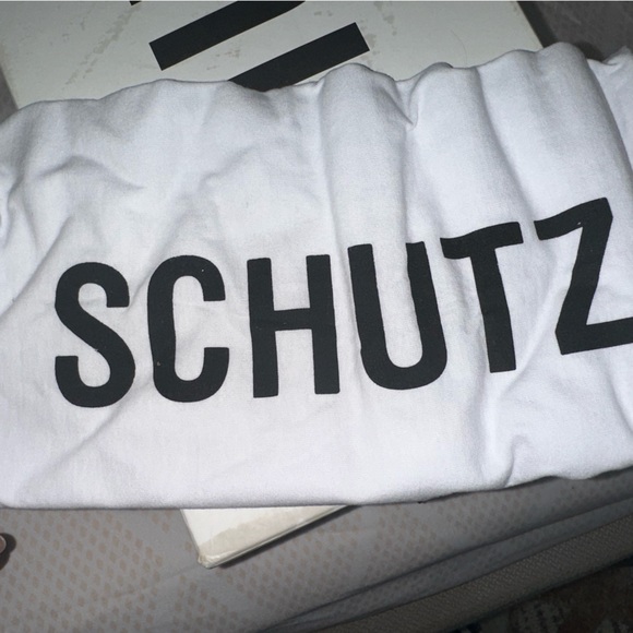 Schutz Mettallic Sandals - Picture 6 of 8